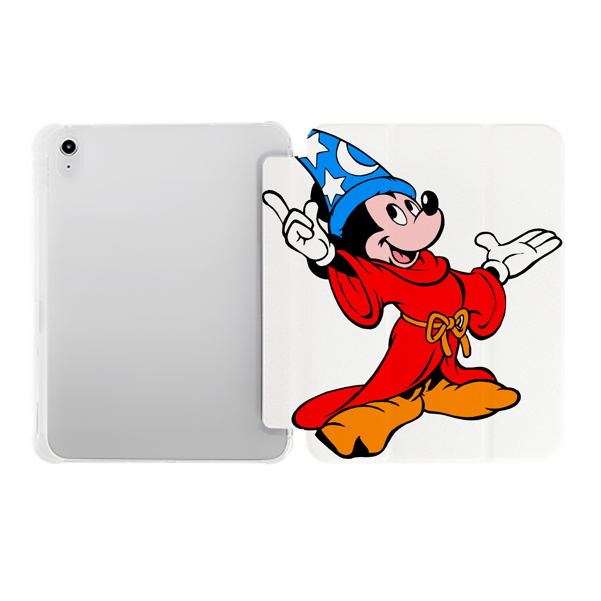 （画像用） ミッキーマウス Mickey Mouse IPad ケース ペン収納付き 三つ折りスタンド PUレザー×シリコン 対応機種9.5/10.5/10.9インチ